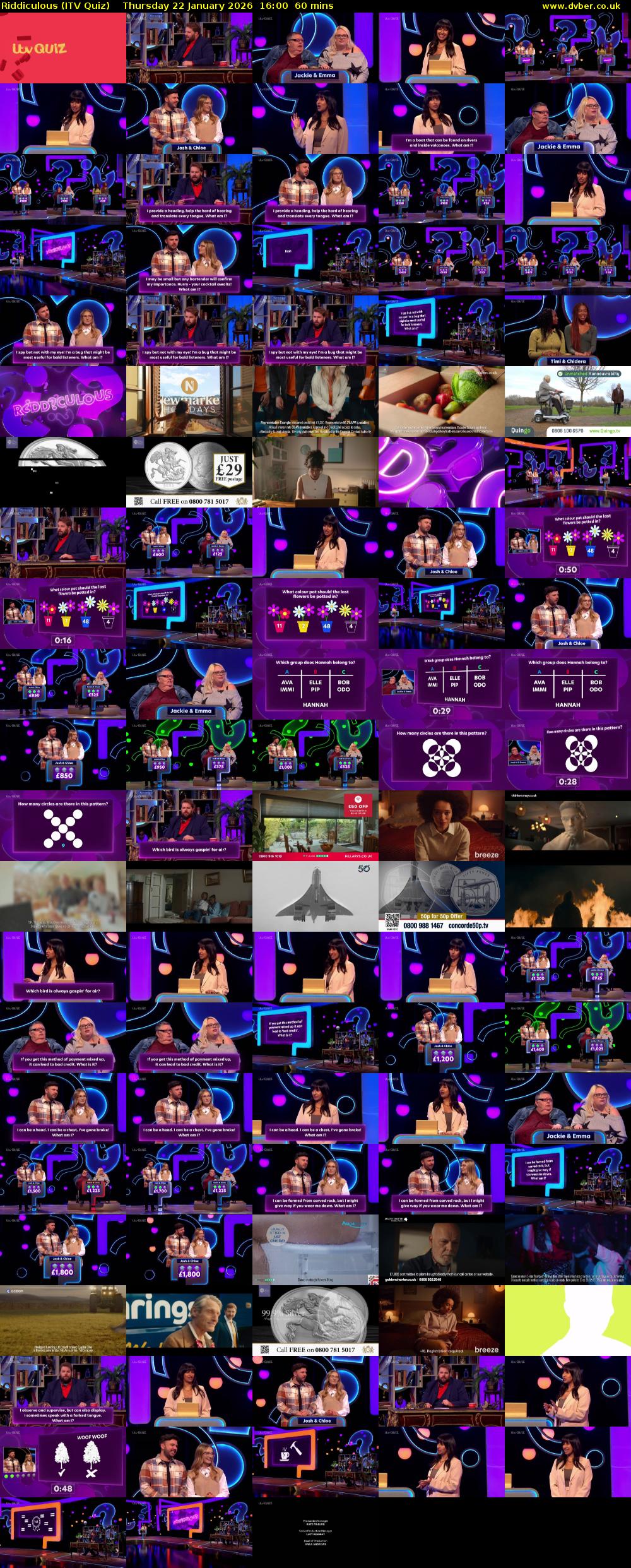 Riddiculous (ITV Quiz) Thursday 22 January 2026 16:00 - 17:00