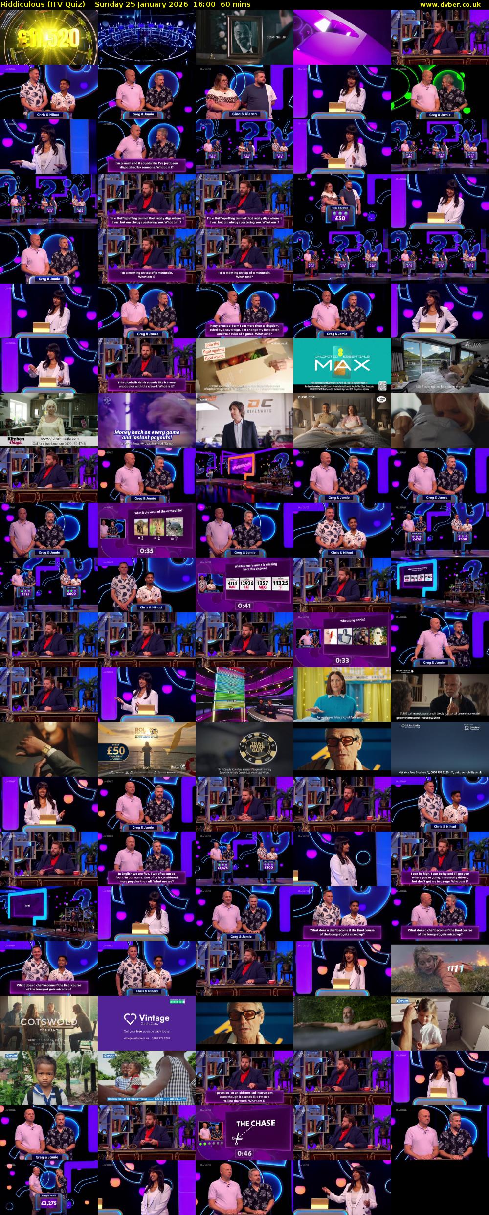 Riddiculous (ITV Quiz) Sunday 25 January 2026 16:00 - 17:00