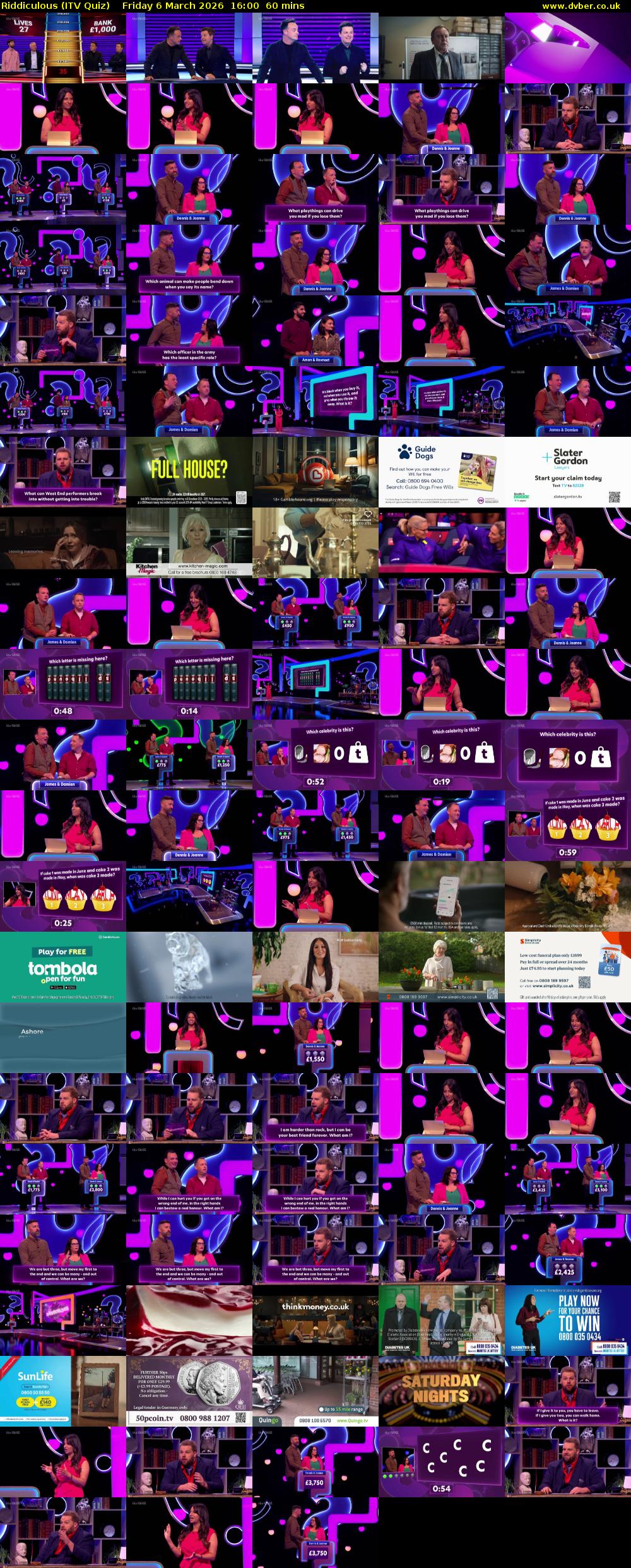Riddiculous (ITV Quiz) Friday 6 March 2026 16:00 - 17:00