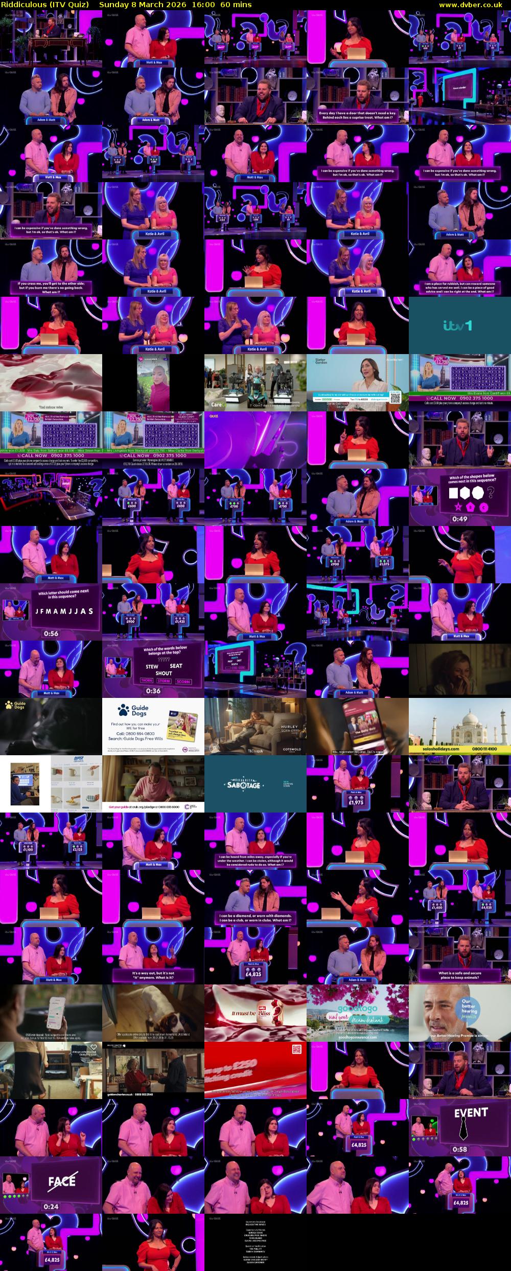 Riddiculous (ITV Quiz) Sunday 8 March 2026 16:00 - 17:00