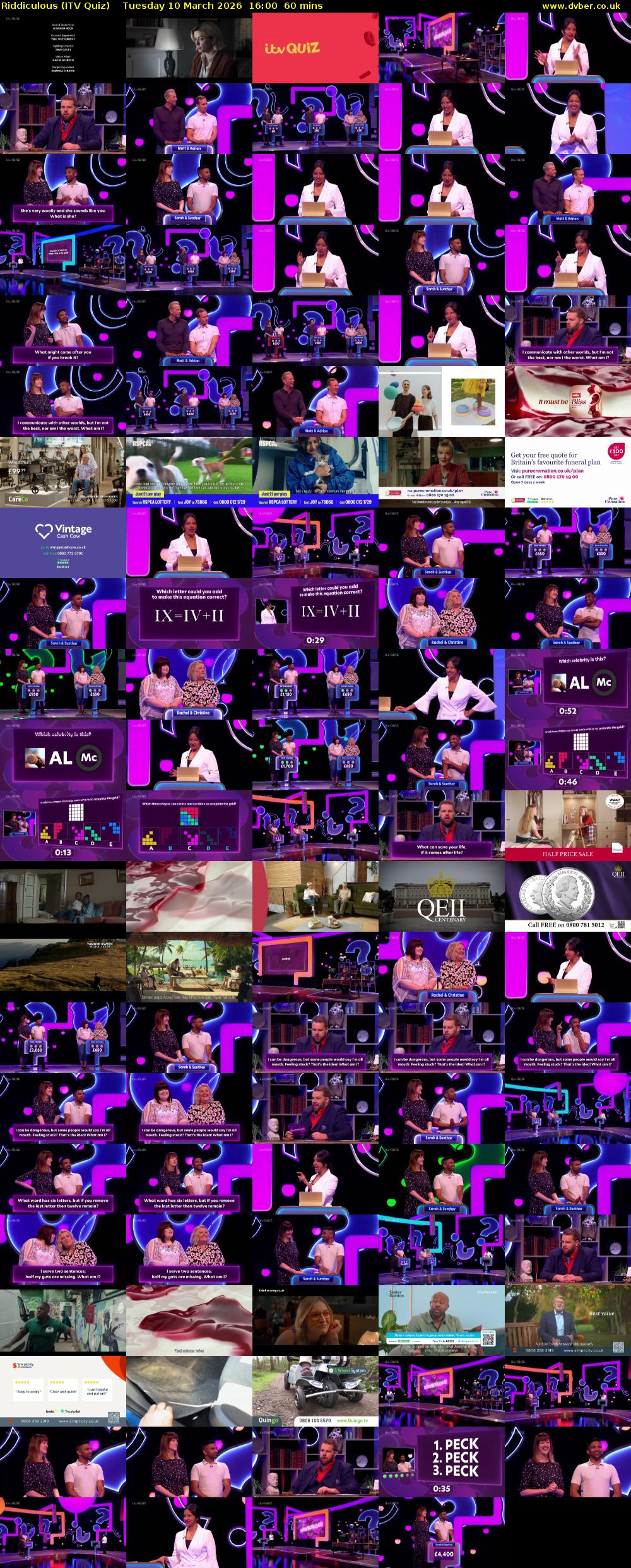 Riddiculous (ITV Quiz) Tuesday 10 March 2026 16:00 - 17:00