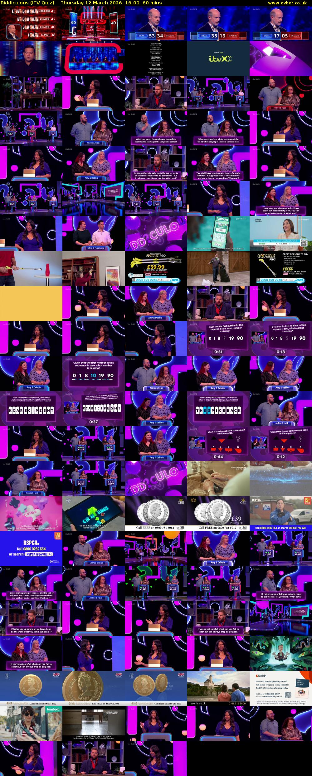 Riddiculous (ITV Quiz) Thursday 12 March 2026 16:00 - 17:00