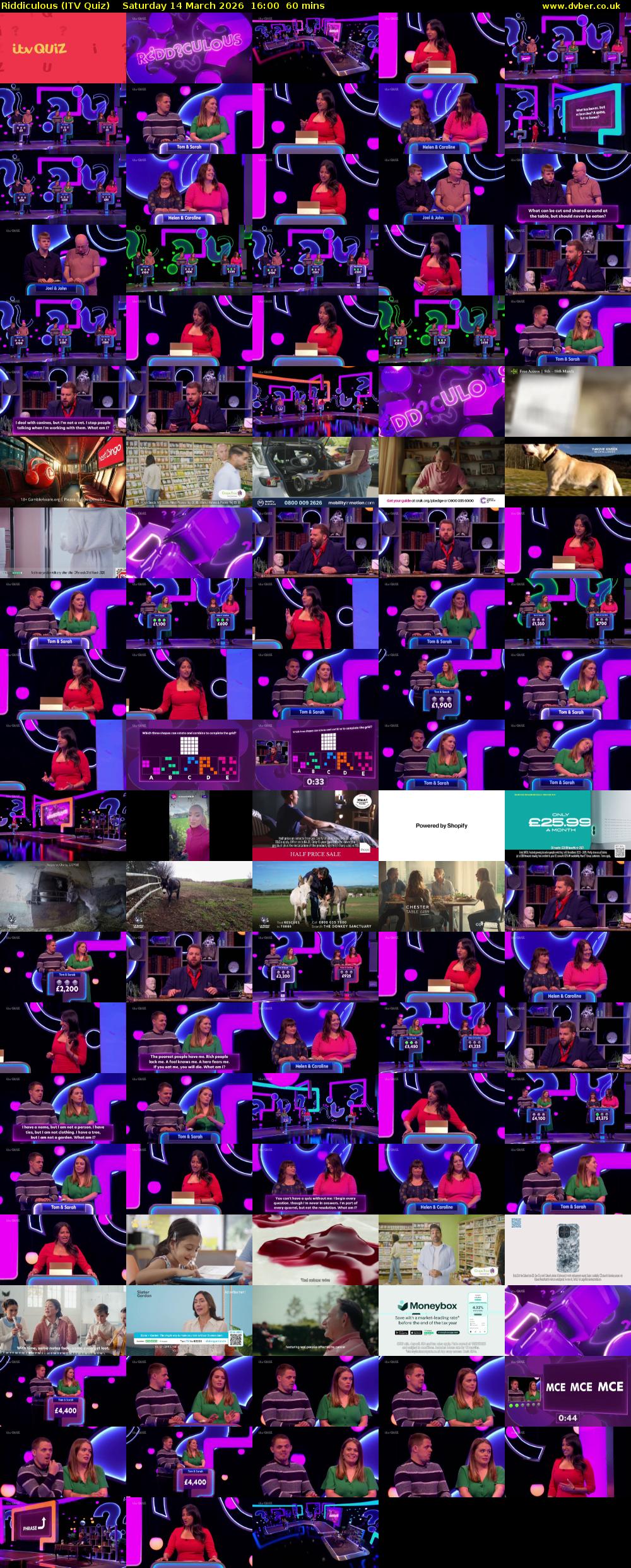 Riddiculous (ITV Quiz) Saturday 14 March 2026 16:00 - 17:00