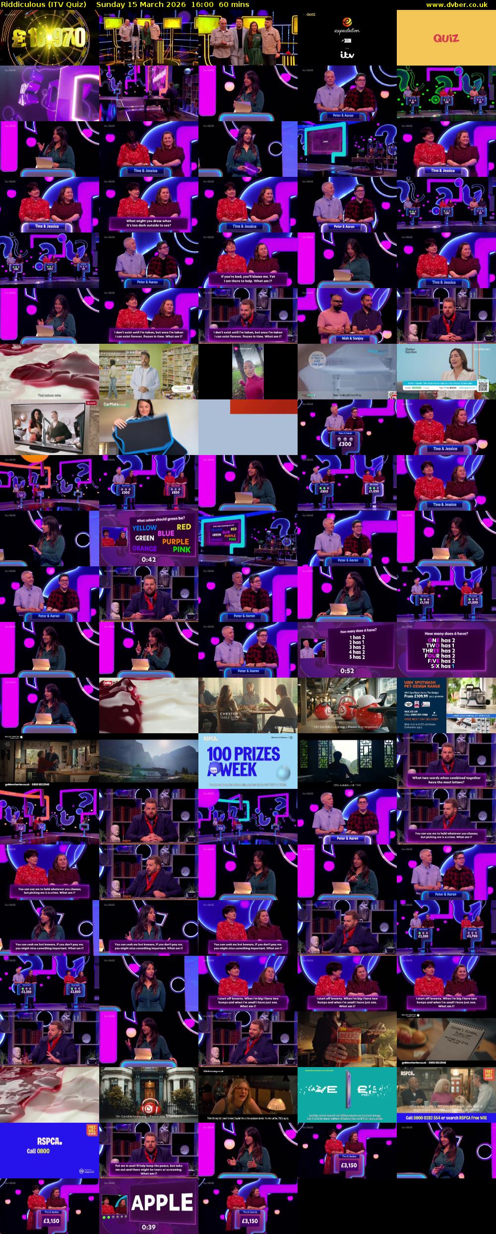 Riddiculous (ITV Quiz) Sunday 15 March 2026 16:00 - 17:00
