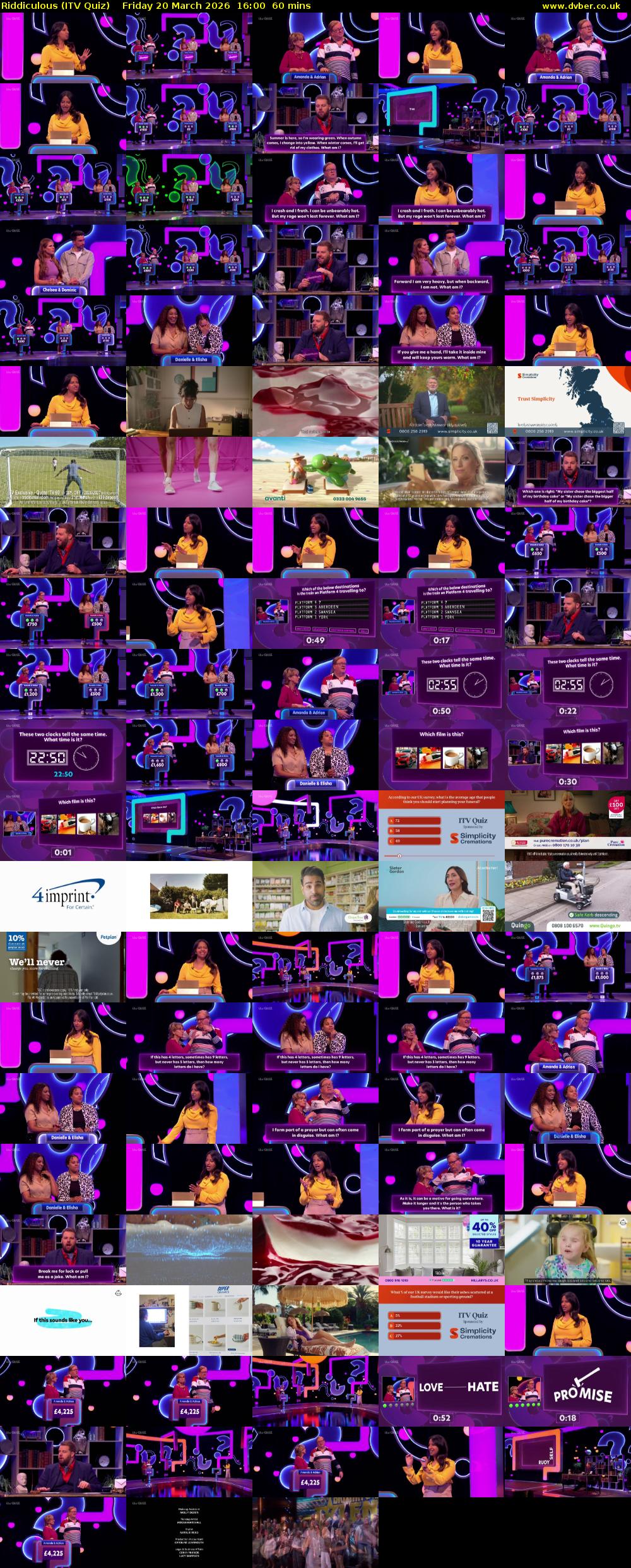 Riddiculous (ITV Quiz) Friday 20 March 2026 16:00 - 17:00