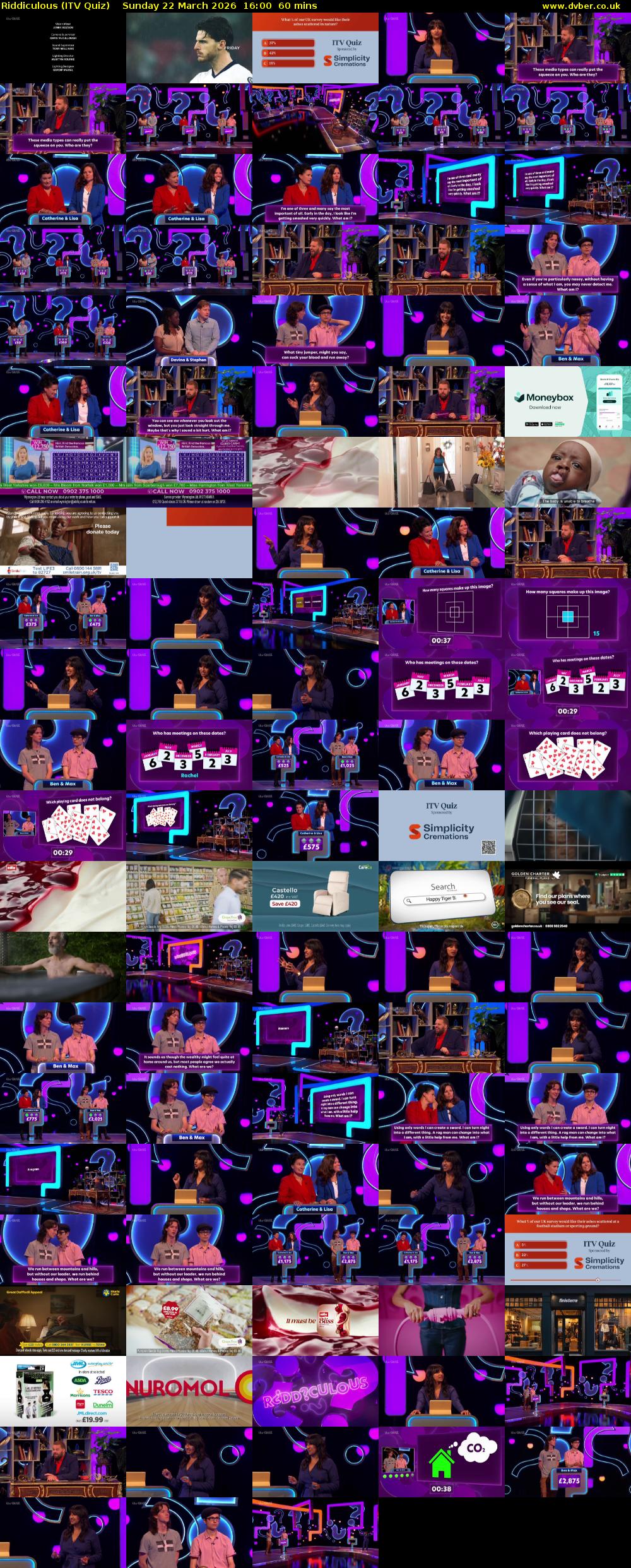 Riddiculous (ITV Quiz) Sunday 22 March 2026 16:00 - 17:00