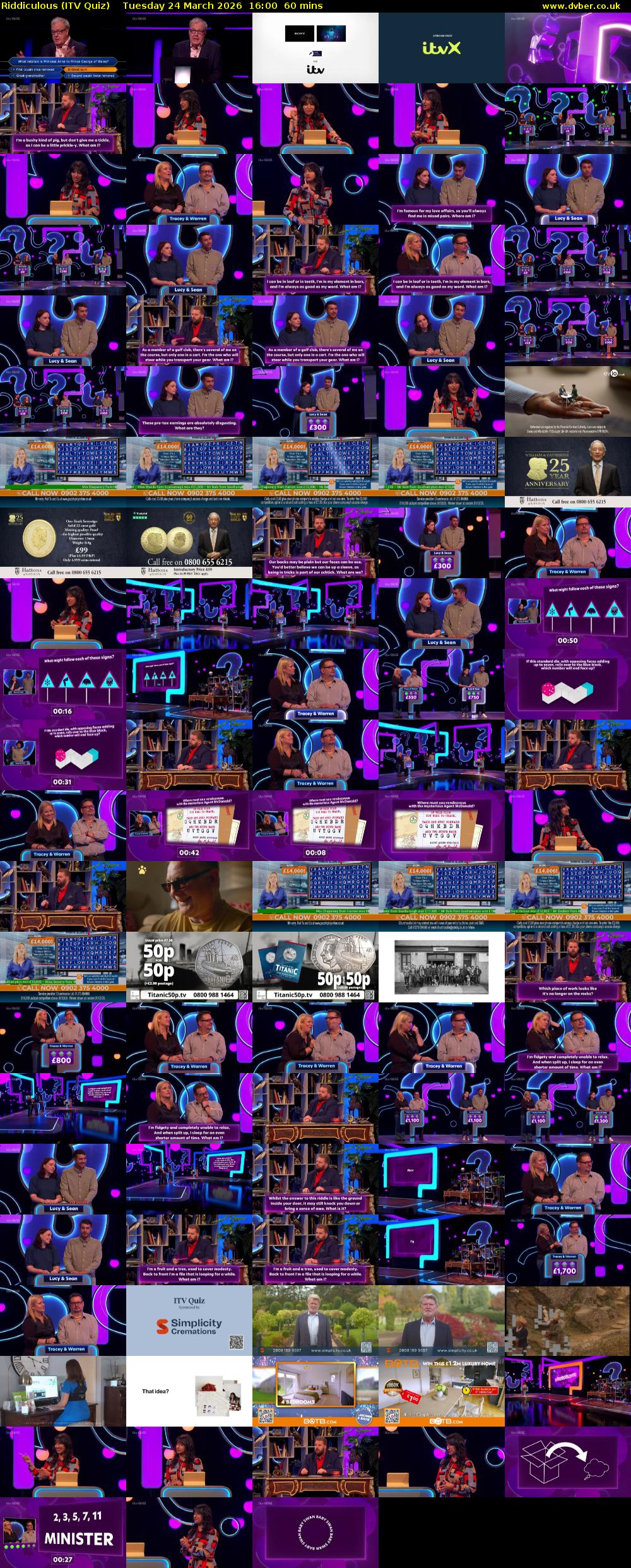 Riddiculous (ITV Quiz) Tuesday 24 March 2026 16:00 - 17:00