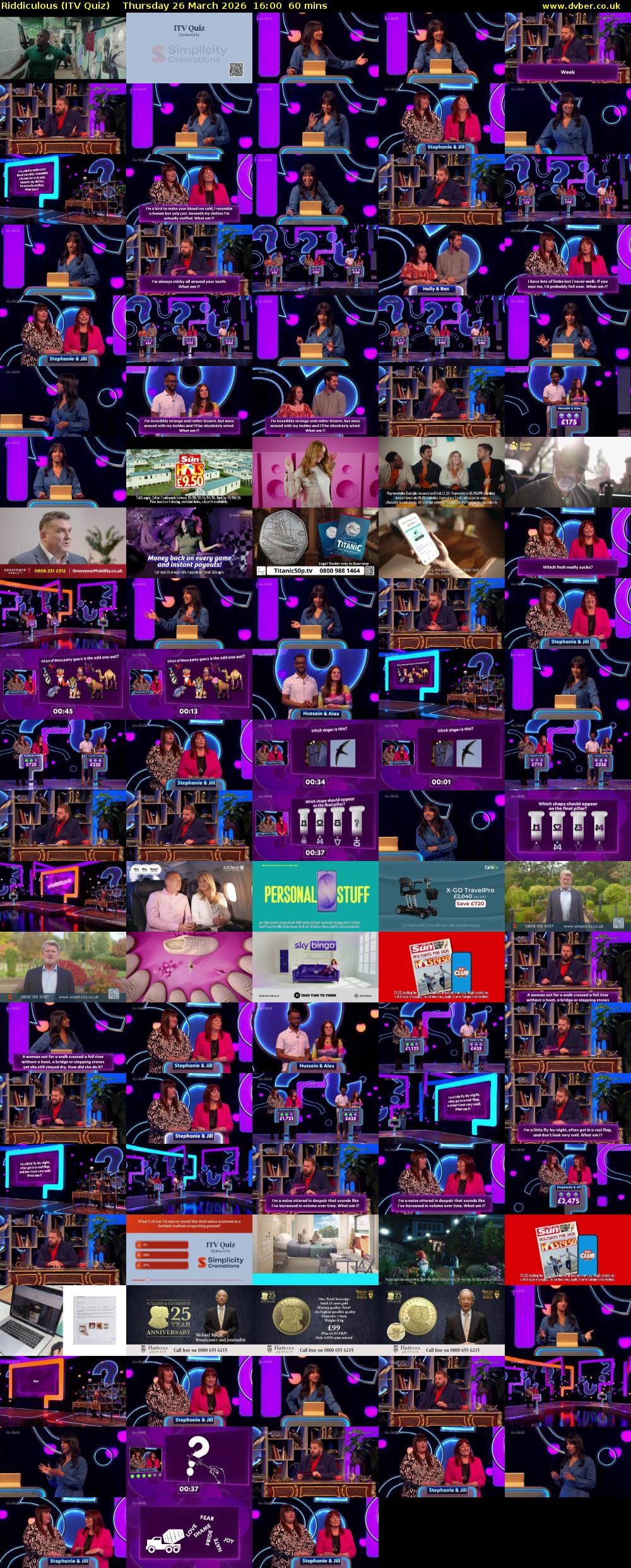 Riddiculous (ITV Quiz) Thursday 26 March 2026 16:00 - 17:00