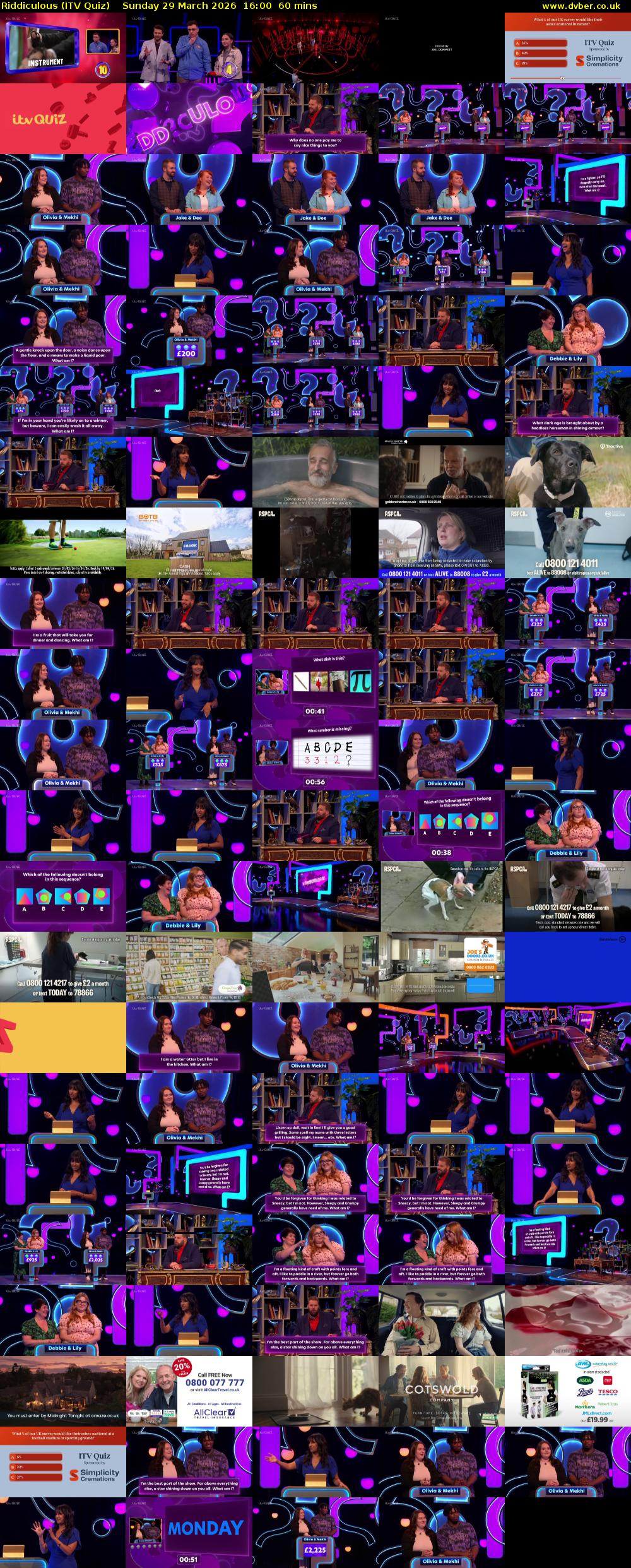 Riddiculous (ITV Quiz) Sunday 29 March 2026 16:00 - 17:00