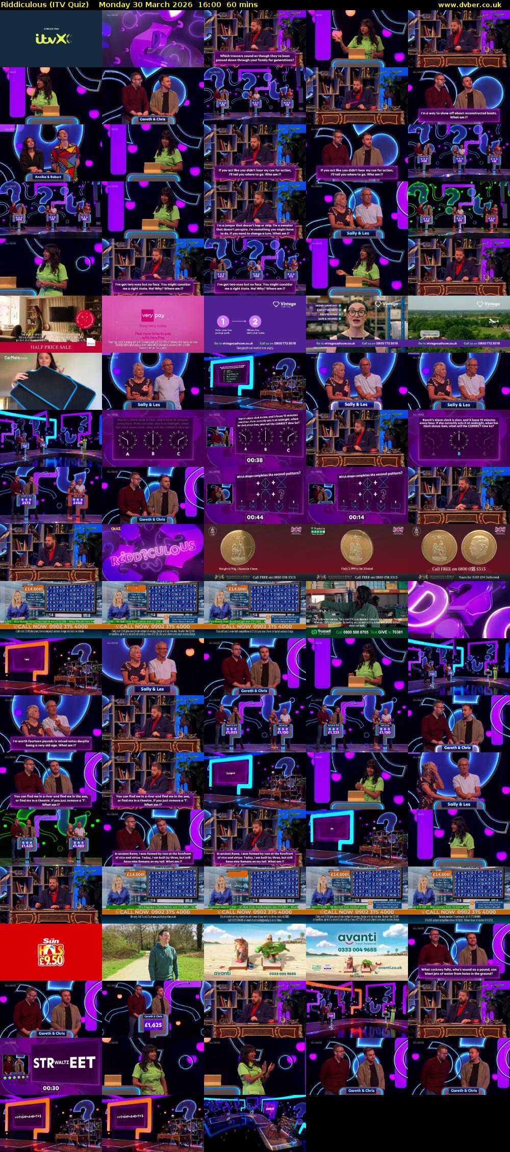 Riddiculous (ITV Quiz) Monday 30 March 2026 16:00 - 17:00