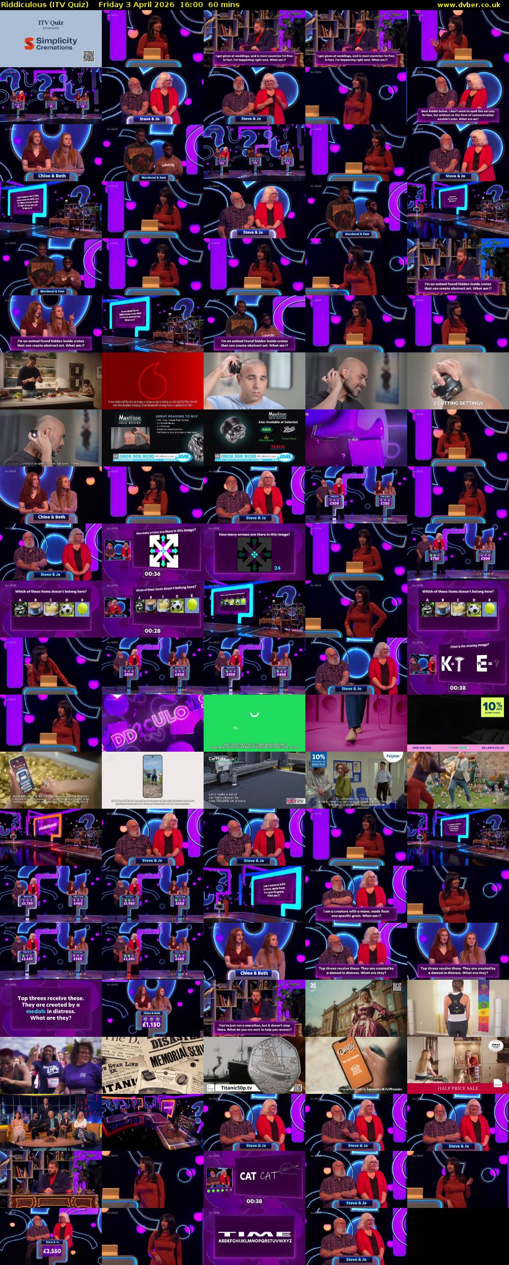 Riddiculous (ITV Quiz) Friday 3 April 2026 16:00 - 17:00