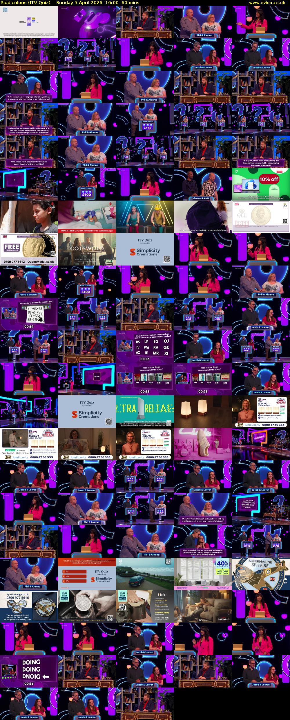 Riddiculous (ITV Quiz) Sunday 5 April 2026 16:00 - 17:00