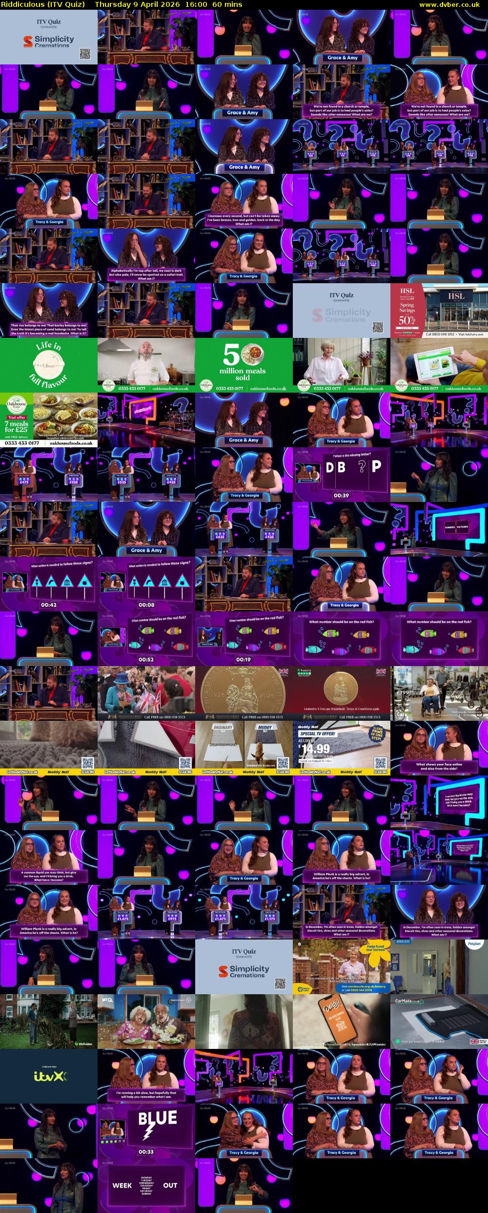 Riddiculous (ITV Quiz) Thursday 9 April 2026 16:00 - 17:00