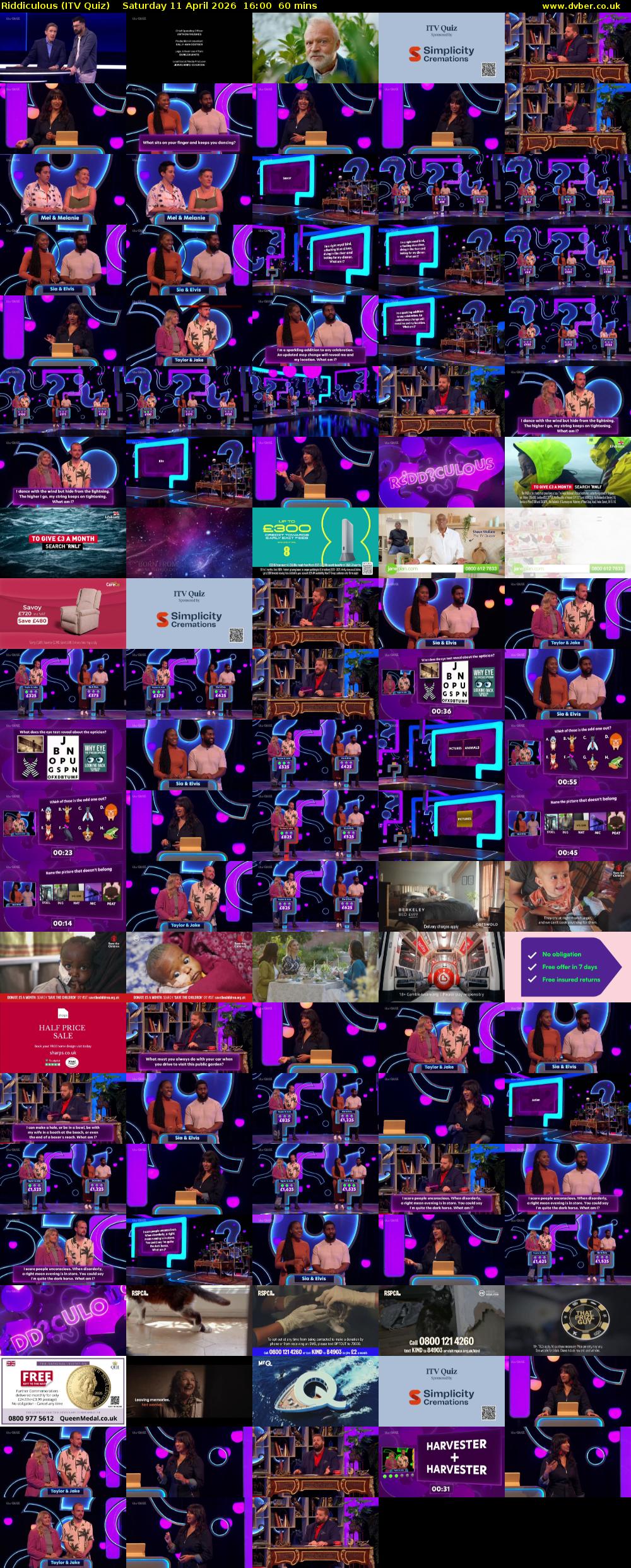 Riddiculous (ITV Quiz) Saturday 11 April 2026 16:00 - 17:00