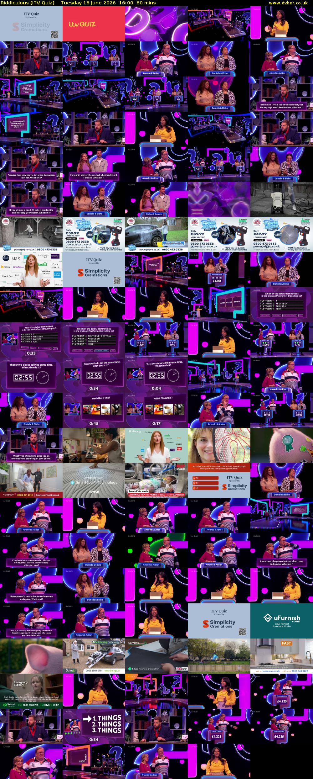 Riddiculous (ITV Quiz) Tuesday 16 June 2026 16:00 - 17:00