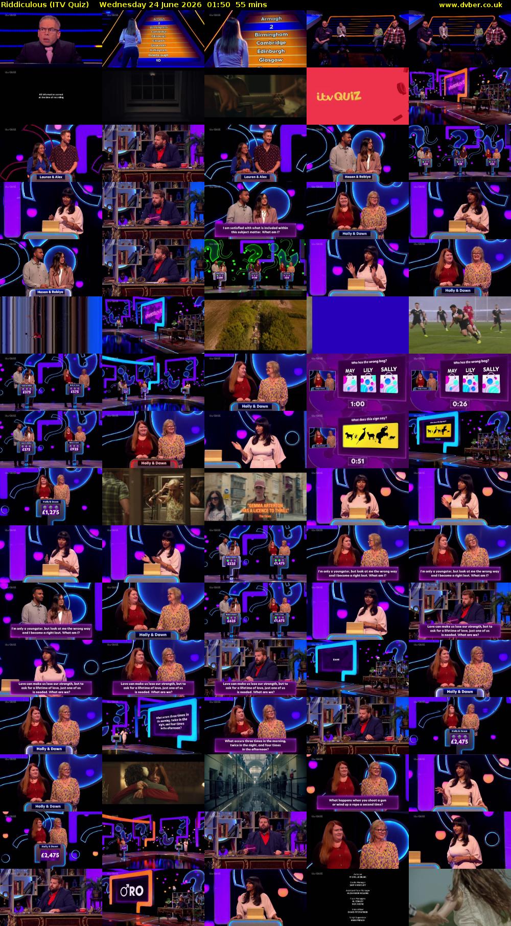 Riddiculous (ITV Quiz) Wednesday 24 June 2026 01:50 - 02:45