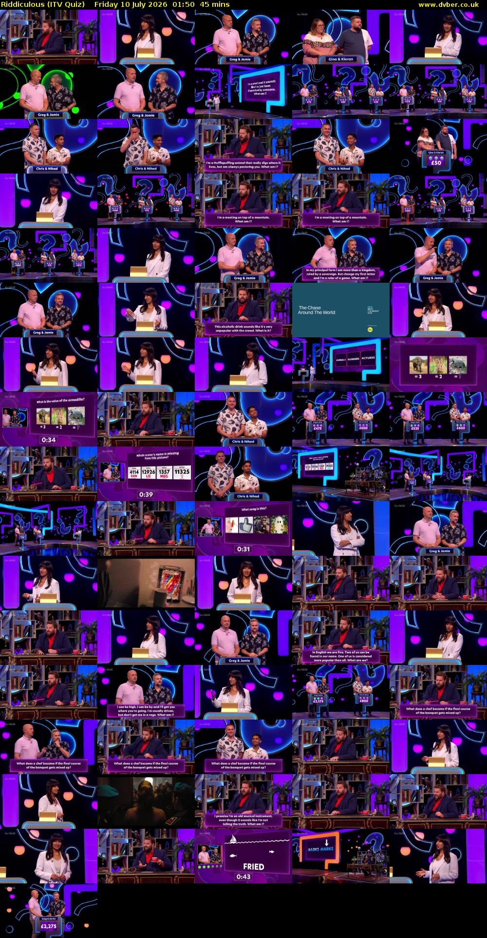 Riddiculous (ITV Quiz) Friday 10 July 2026 01:50 - 02:35