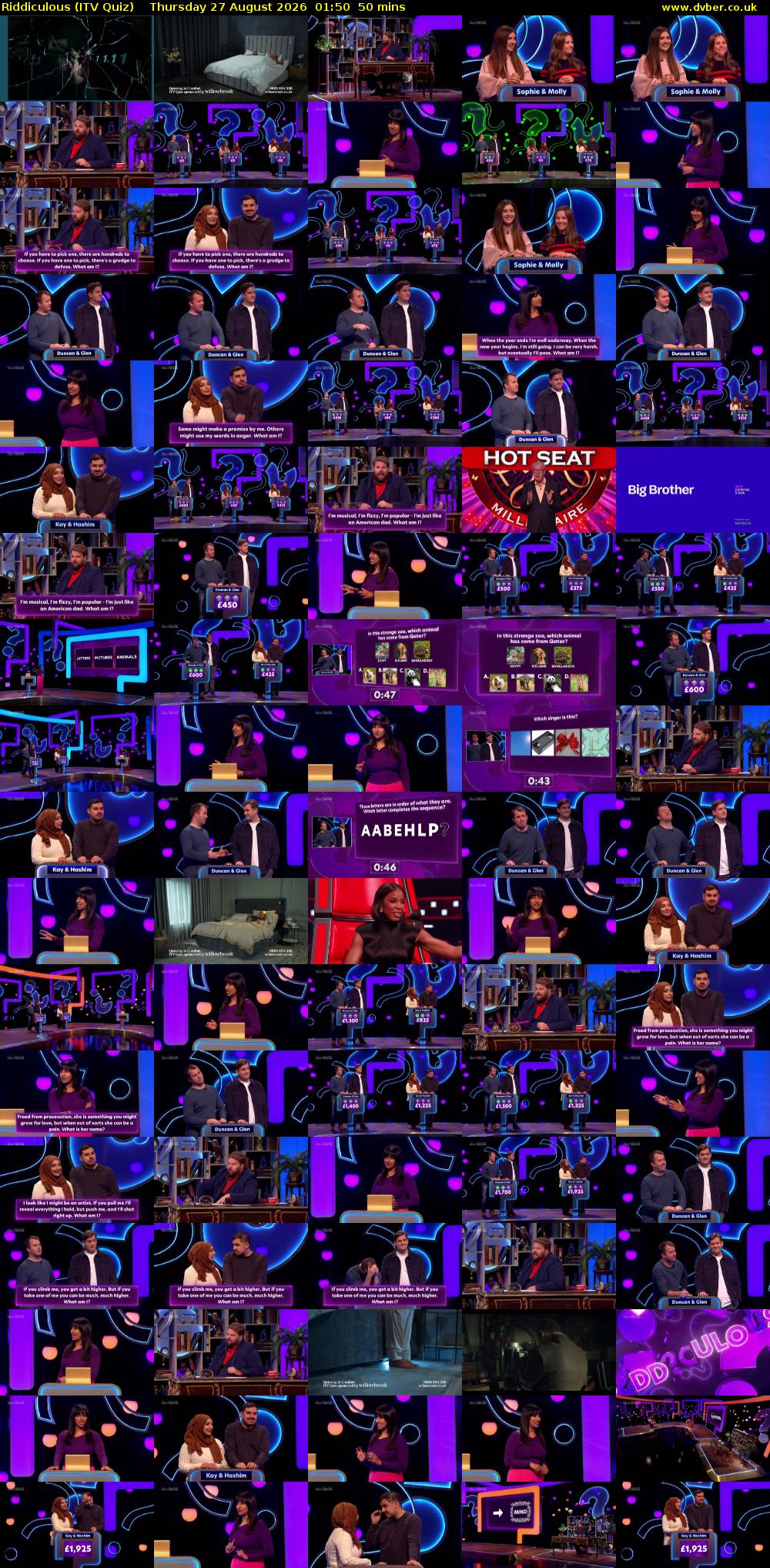 Riddiculous (ITV Quiz) Thursday 27 August 2026 01:50 - 02:40