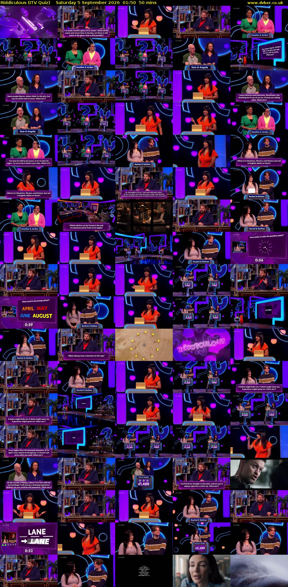 Riddiculous (ITV Quiz) Saturday 5 September 2026 01:50 - 02:40