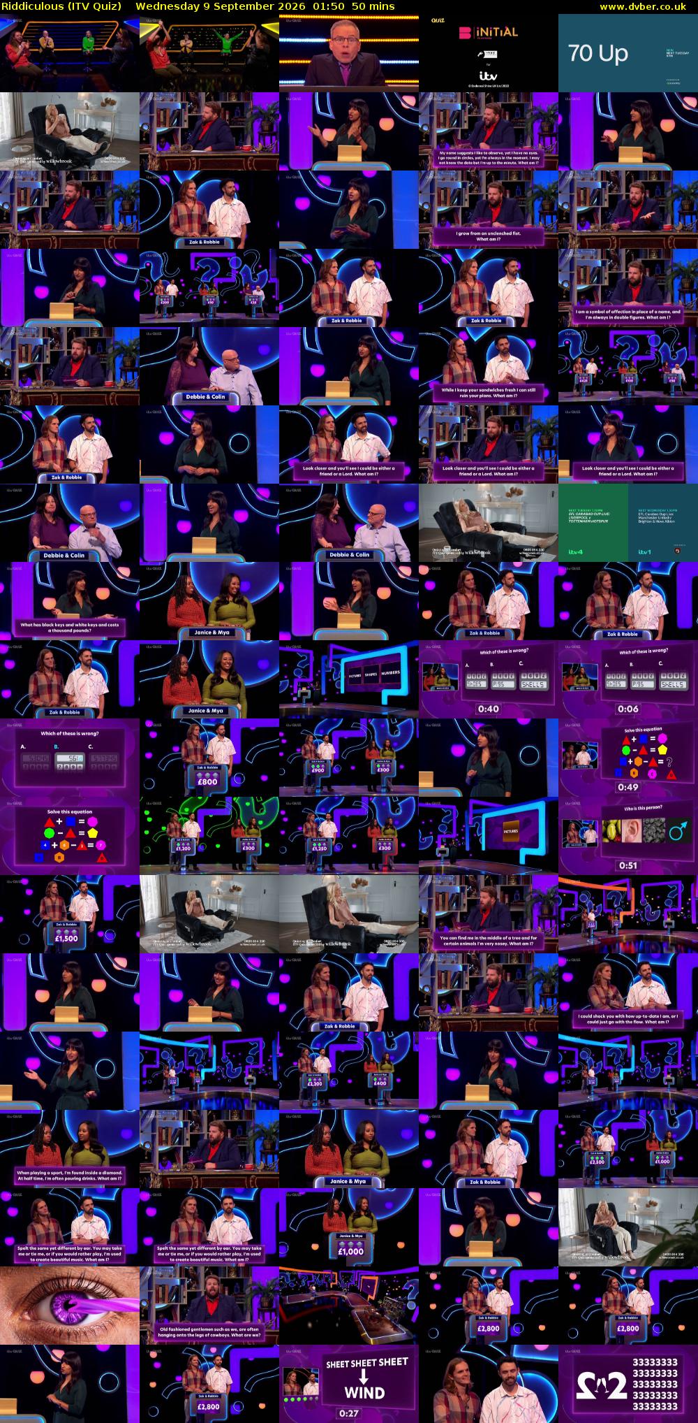 Riddiculous (ITV Quiz) Wednesday 9 September 2026 01:50 - 02:40