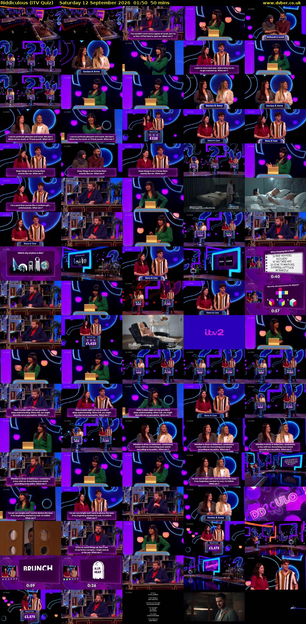 Riddiculous (ITV Quiz) Saturday 12 September 2026 01:50 - 02:40