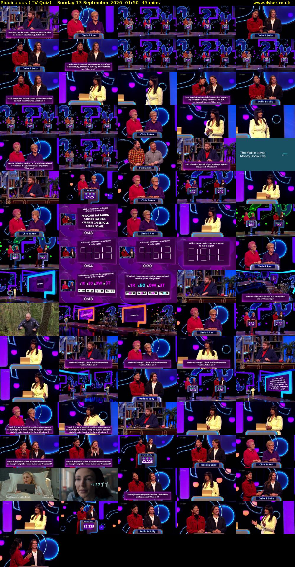 Riddiculous (ITV Quiz) Sunday 13 September 2026 01:50 - 02:35