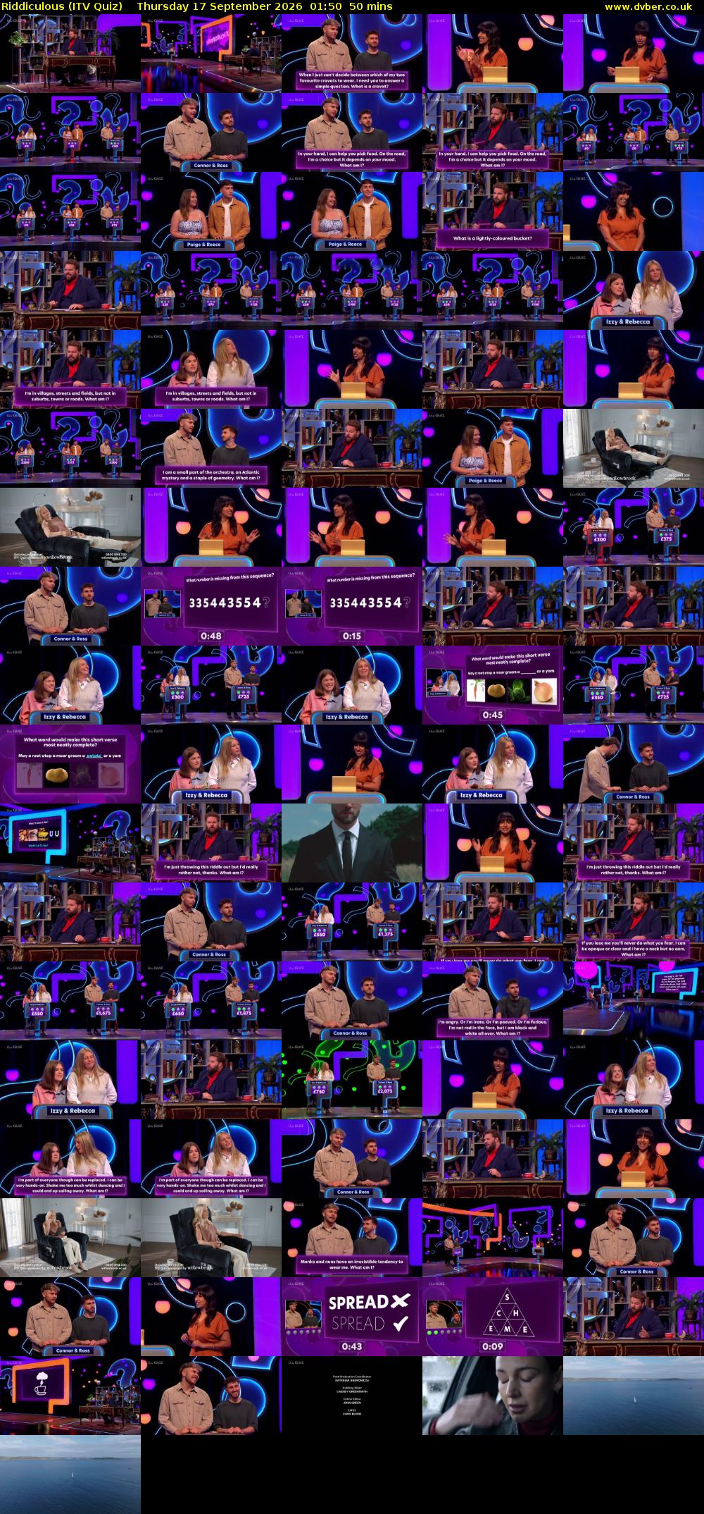 Riddiculous (ITV Quiz) Thursday 17 September 2026 01:50 - 02:40