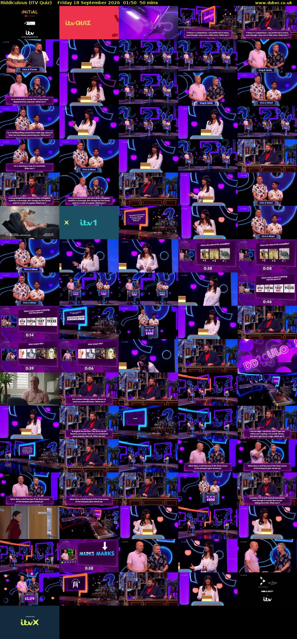 Riddiculous (ITV Quiz) Friday 18 September 2026 01:50 - 02:40
