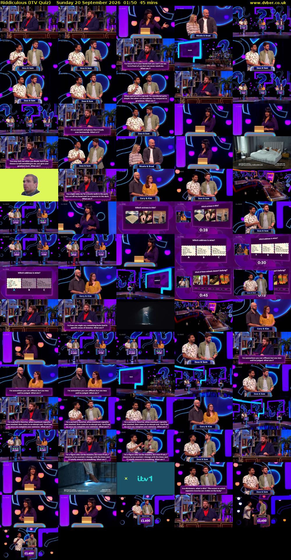 Riddiculous (ITV Quiz) Sunday 20 September 2026 01:50 - 02:35