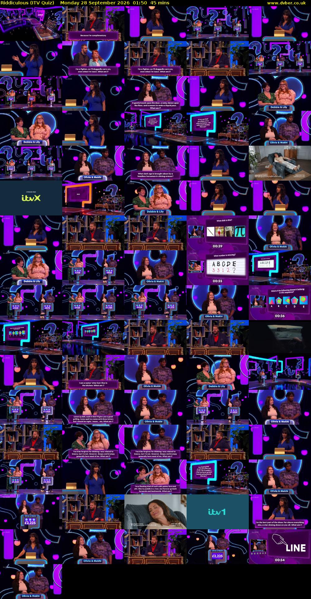 Riddiculous (ITV Quiz) Monday 28 September 2026 01:50 - 02:35