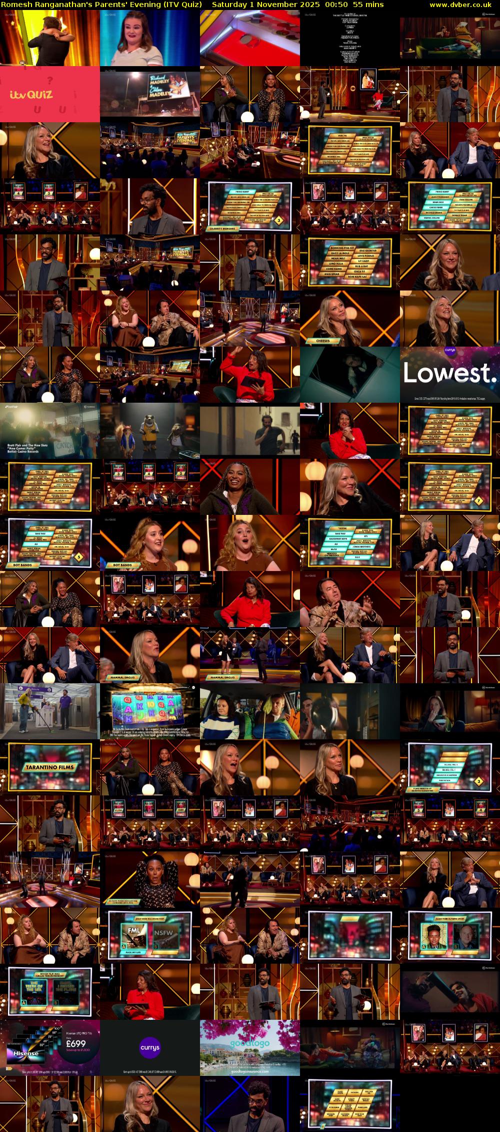 Romesh Ranganathan's Parents' Evening (ITV Quiz) Saturday 1 November 2025 00:50 - 01:45