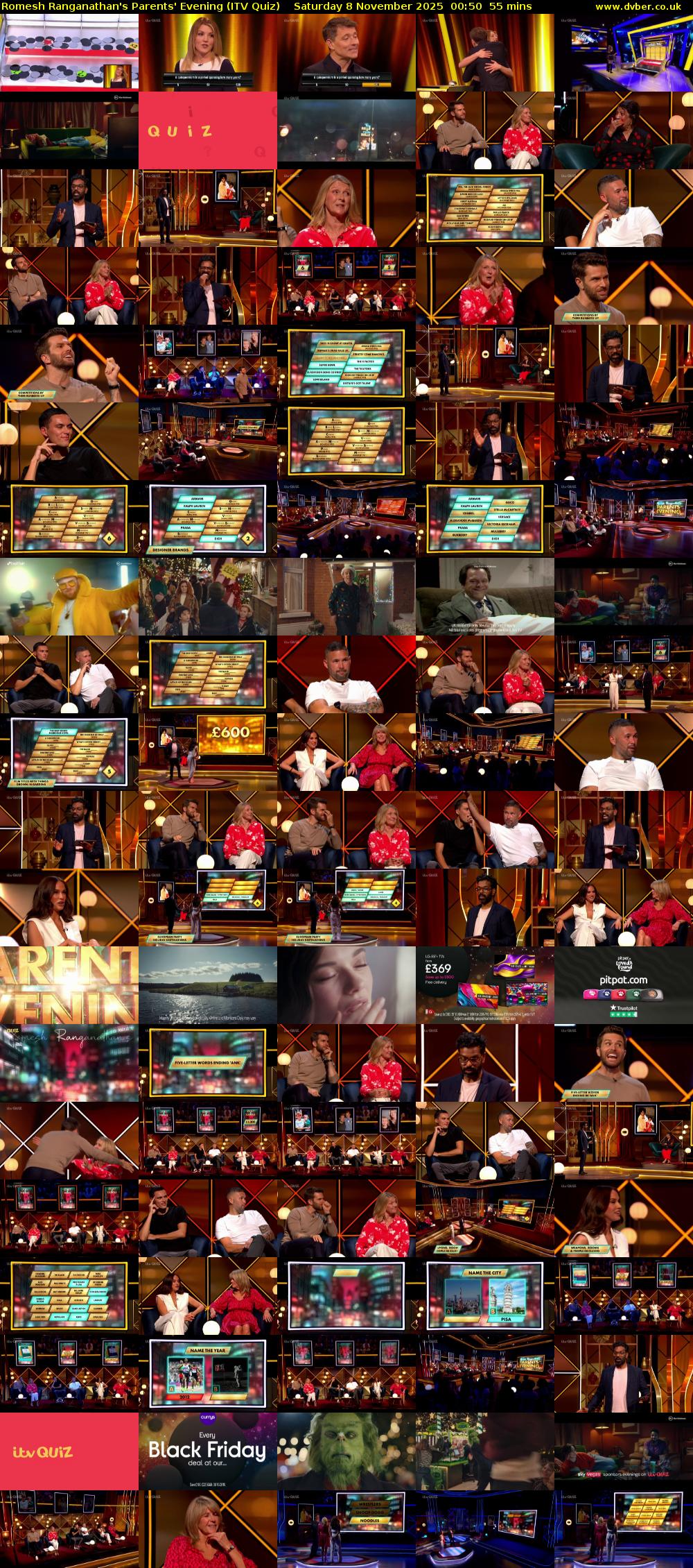 Romesh Ranganathan's Parents' Evening (ITV Quiz) Saturday 8 November 2025 00:50 - 01:45