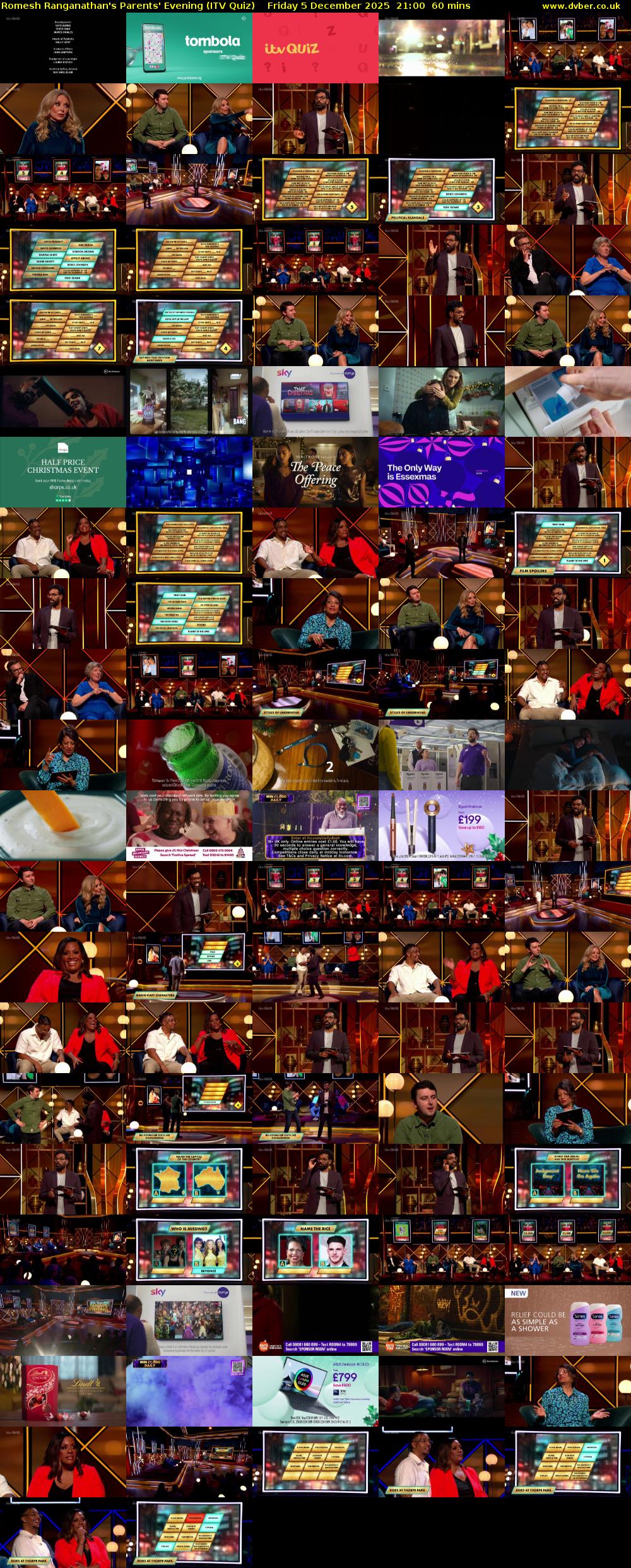 Romesh Ranganathan's Parents' Evening (ITV Quiz) Friday 5 December 2025 21:00 - 22:00