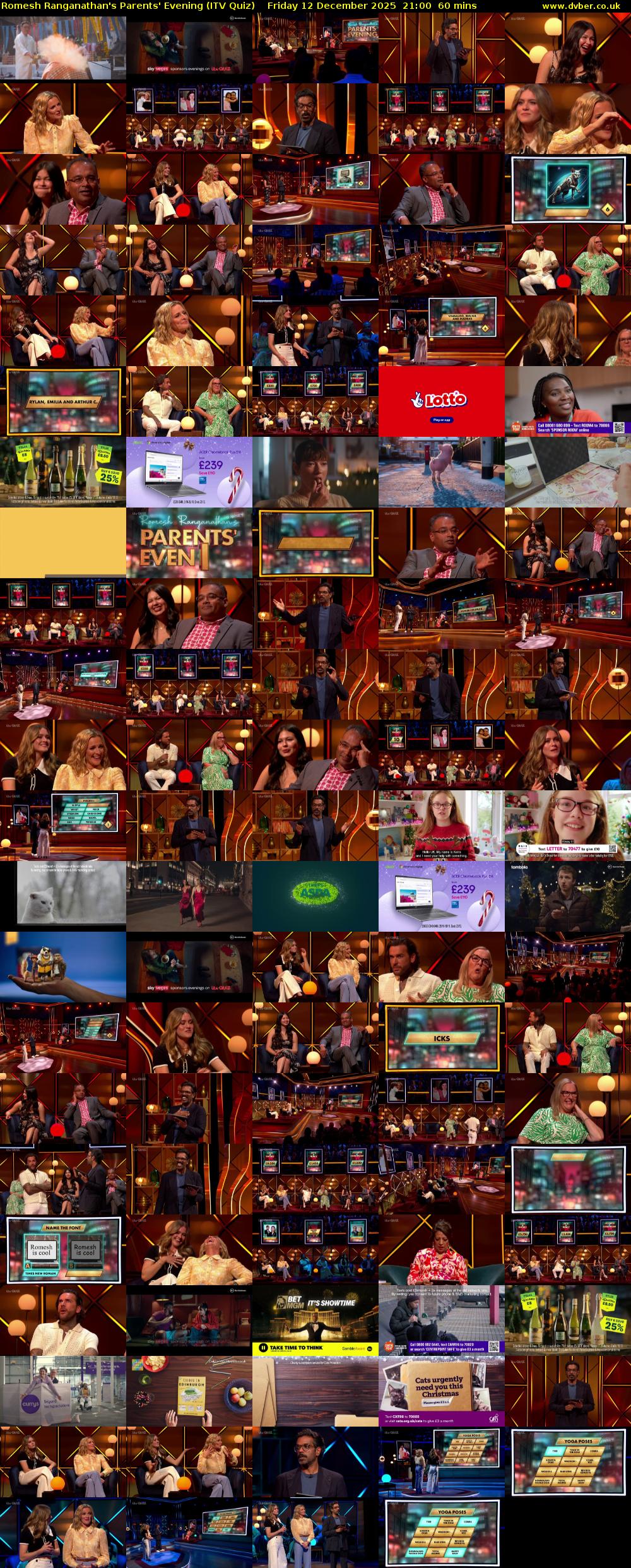 Romesh Ranganathan's Parents' Evening (ITV Quiz) Friday 12 December 2025 21:00 - 22:00