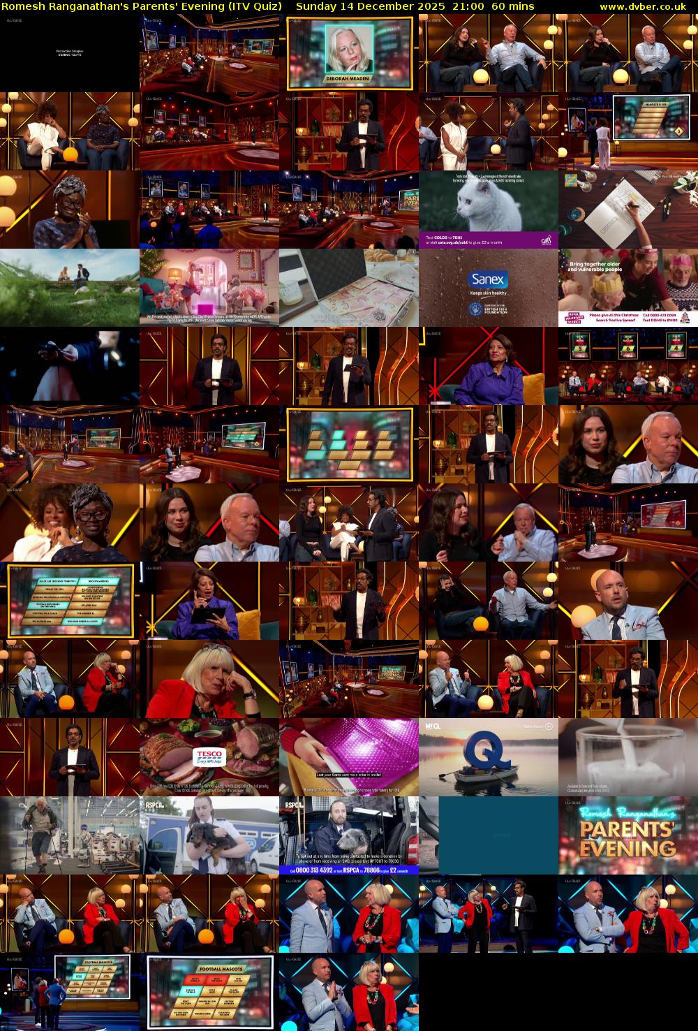 Romesh Ranganathan's Parents' Evening (ITV Quiz) Sunday 14 December 2025 21:00 - 22:00