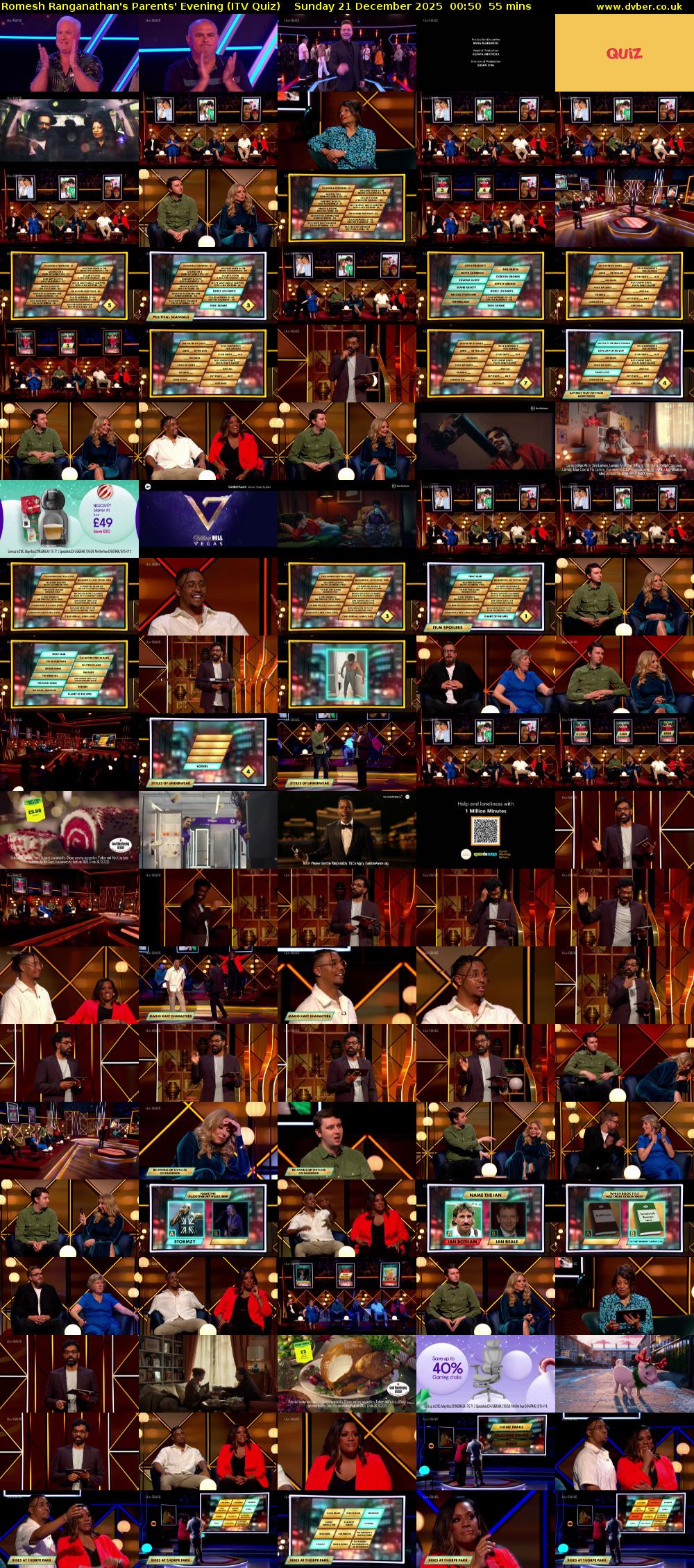 Romesh Ranganathan's Parents' Evening (ITV Quiz) Sunday 21 December 2025 00:50 - 01:45