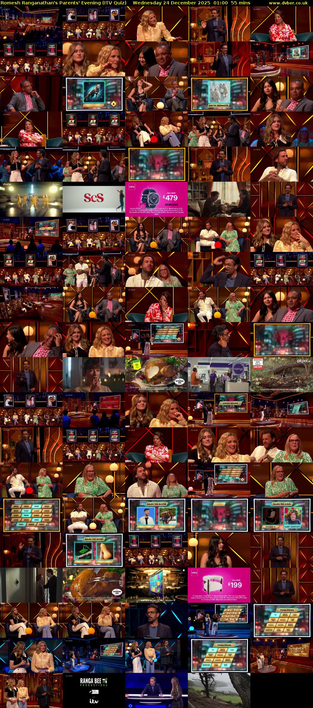 Romesh Ranganathan's Parents' Evening (ITV Quiz) Wednesday 24 December 2025 01:00 - 01:55