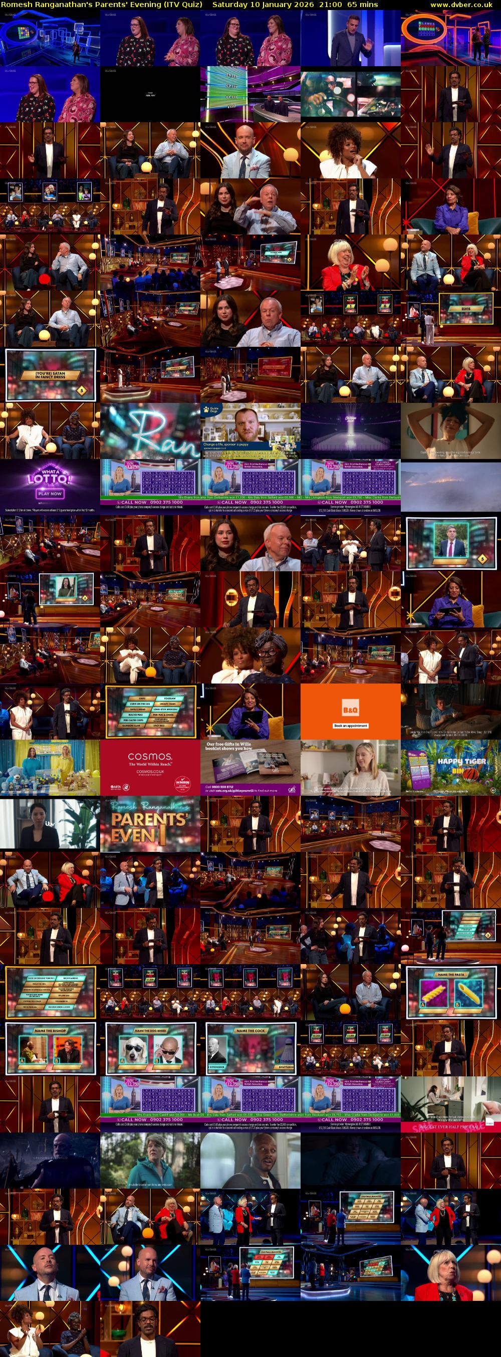 Romesh Ranganathan's Parents' Evening (ITV Quiz) Saturday 10 January 2026 21:00 - 22:05