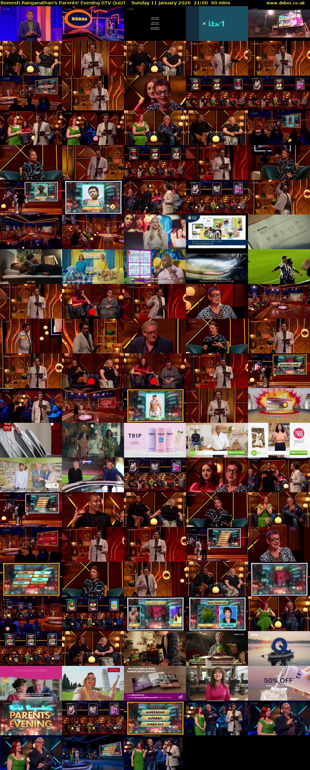 Romesh Ranganathan's Parents' Evening (ITV Quiz) Sunday 11 January 2026 21:00 - 22:00