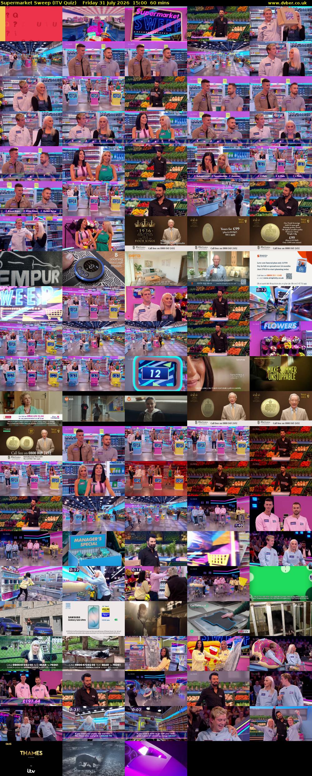 Supermarket Sweep (ITV Quiz) Friday 31 July 2026 15:00 - 16:00