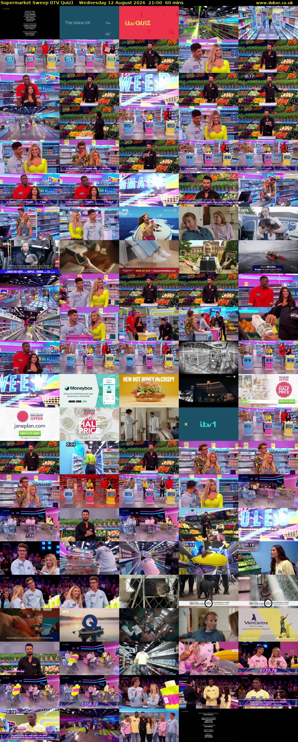 Supermarket Sweep (ITV Quiz) Wednesday 12 August 2026 21:00 - 22:00