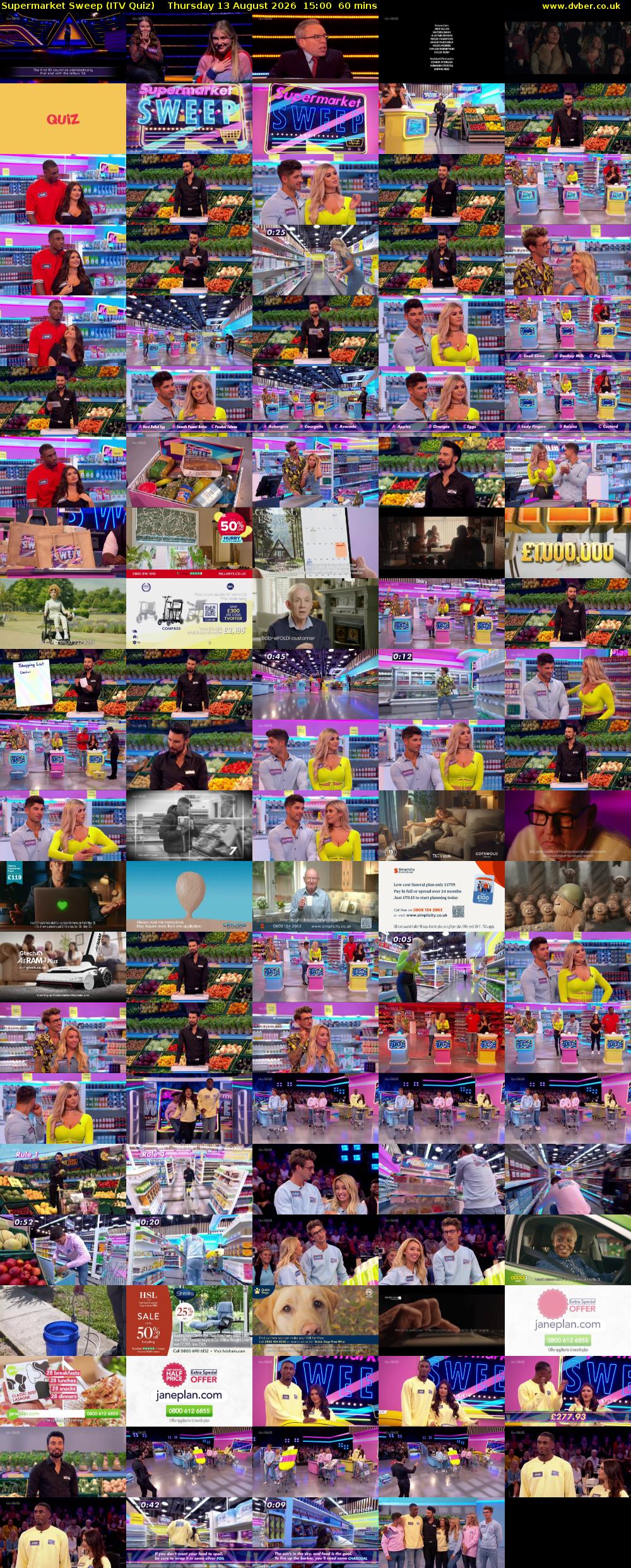 Supermarket Sweep (ITV Quiz) Thursday 13 August 2026 15:00 - 16:00