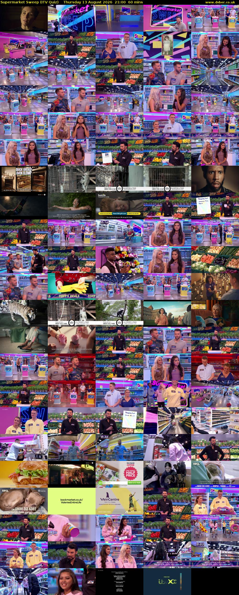 Supermarket Sweep (ITV Quiz) Thursday 13 August 2026 21:00 - 22:00