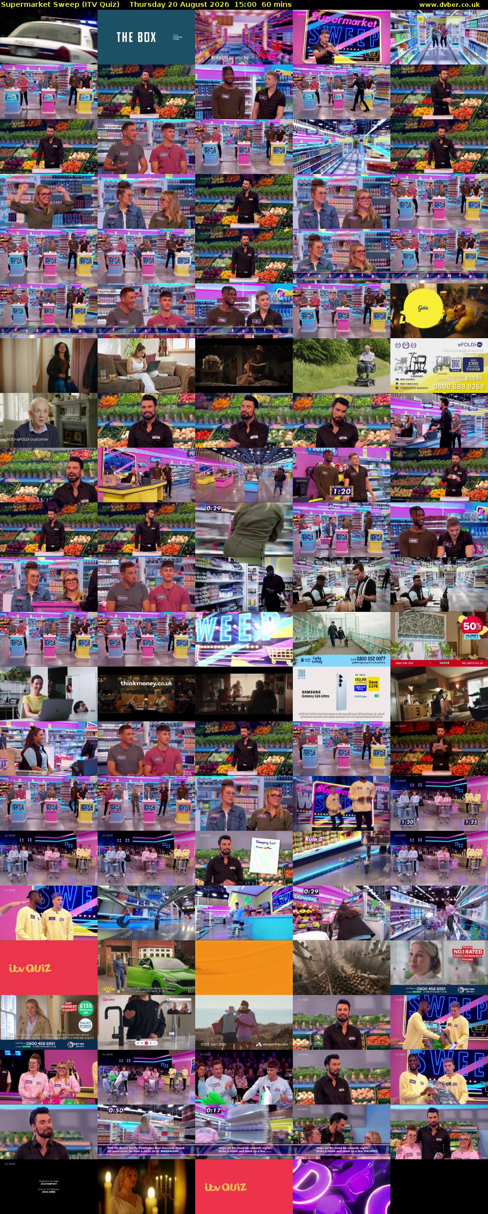 Supermarket Sweep (ITV Quiz) Thursday 20 August 2026 15:00 - 16:00