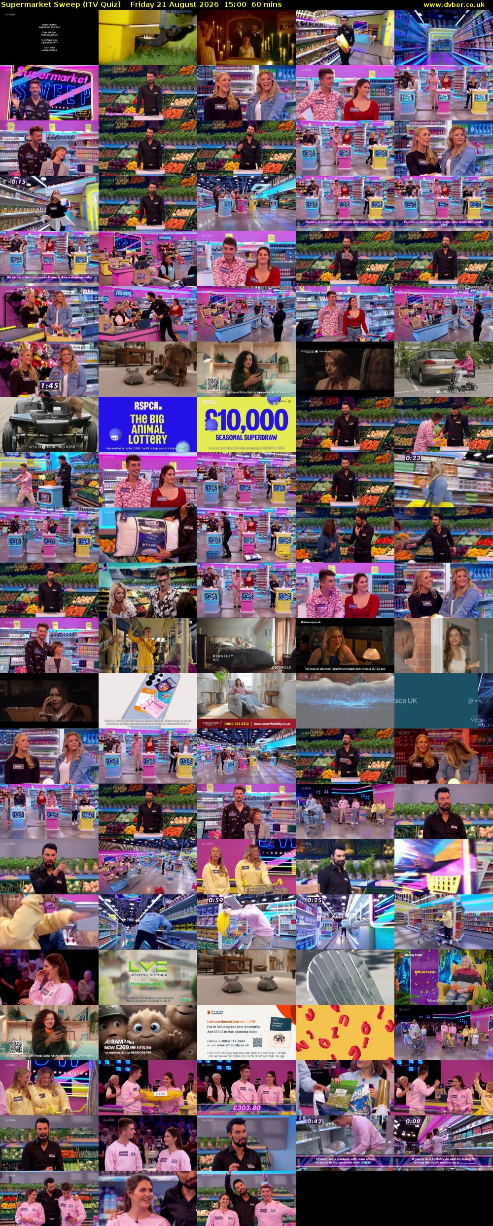 Supermarket Sweep (ITV Quiz) Friday 21 August 2026 15:00 - 16:00