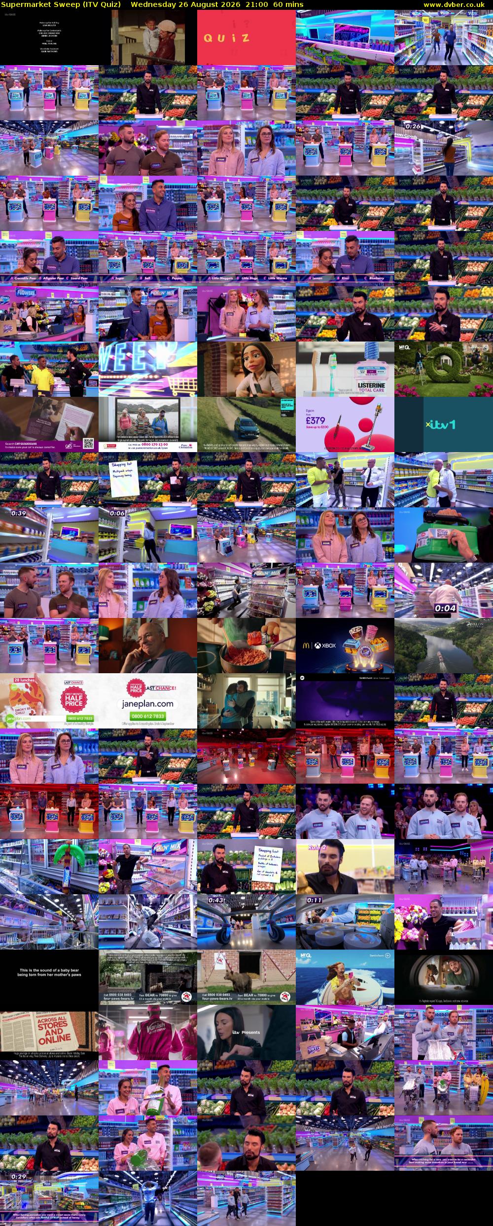 Supermarket Sweep (ITV Quiz) Wednesday 26 August 2026 21:00 - 22:00