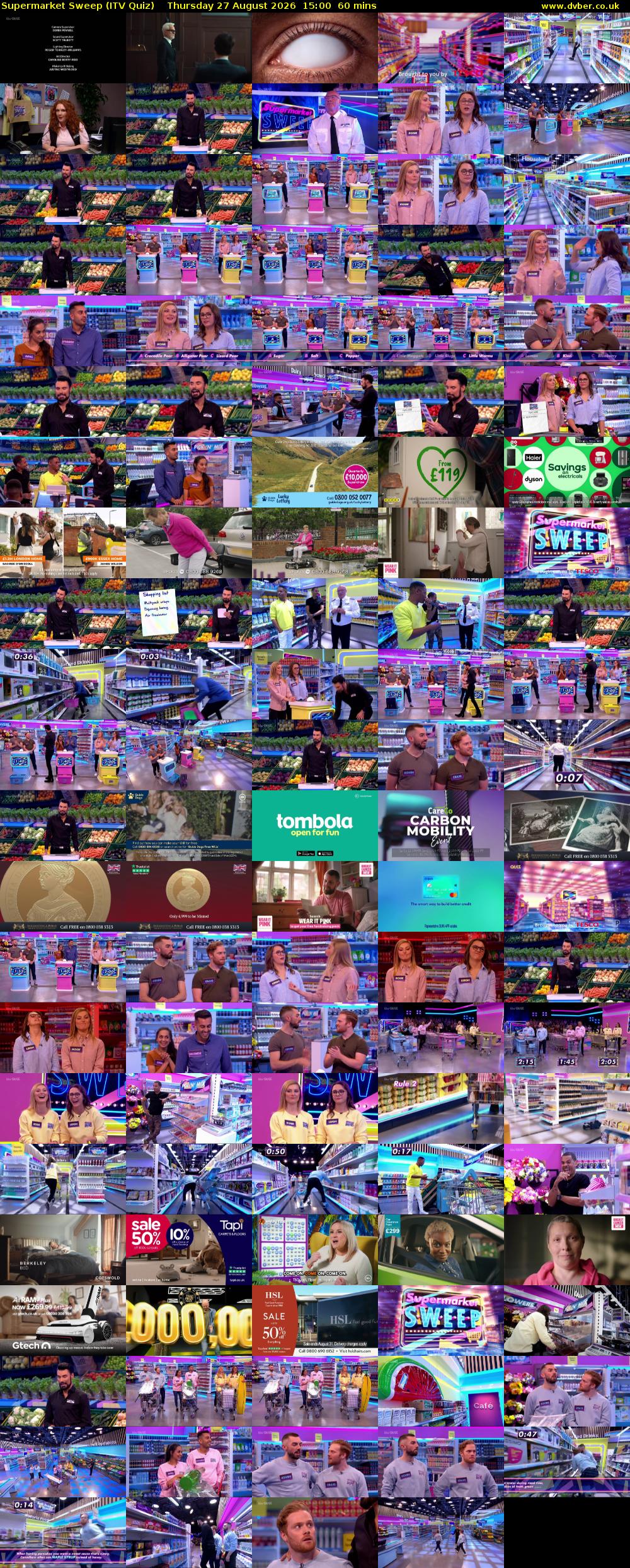 Supermarket Sweep (ITV Quiz) Thursday 27 August 2026 15:00 - 16:00