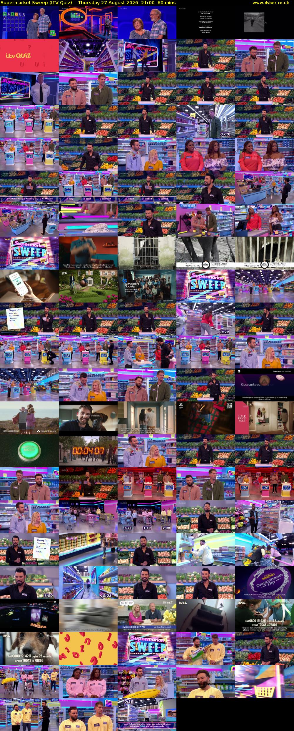 Supermarket Sweep (ITV Quiz) Thursday 27 August 2026 21:00 - 22:00