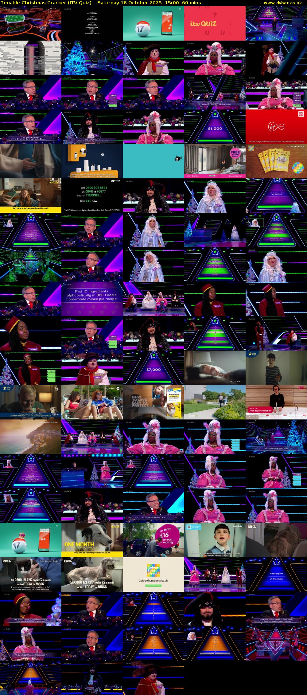 Tenable Christmas Cracker (ITV Quiz) Saturday 18 October 2025 15:00 - 16:00