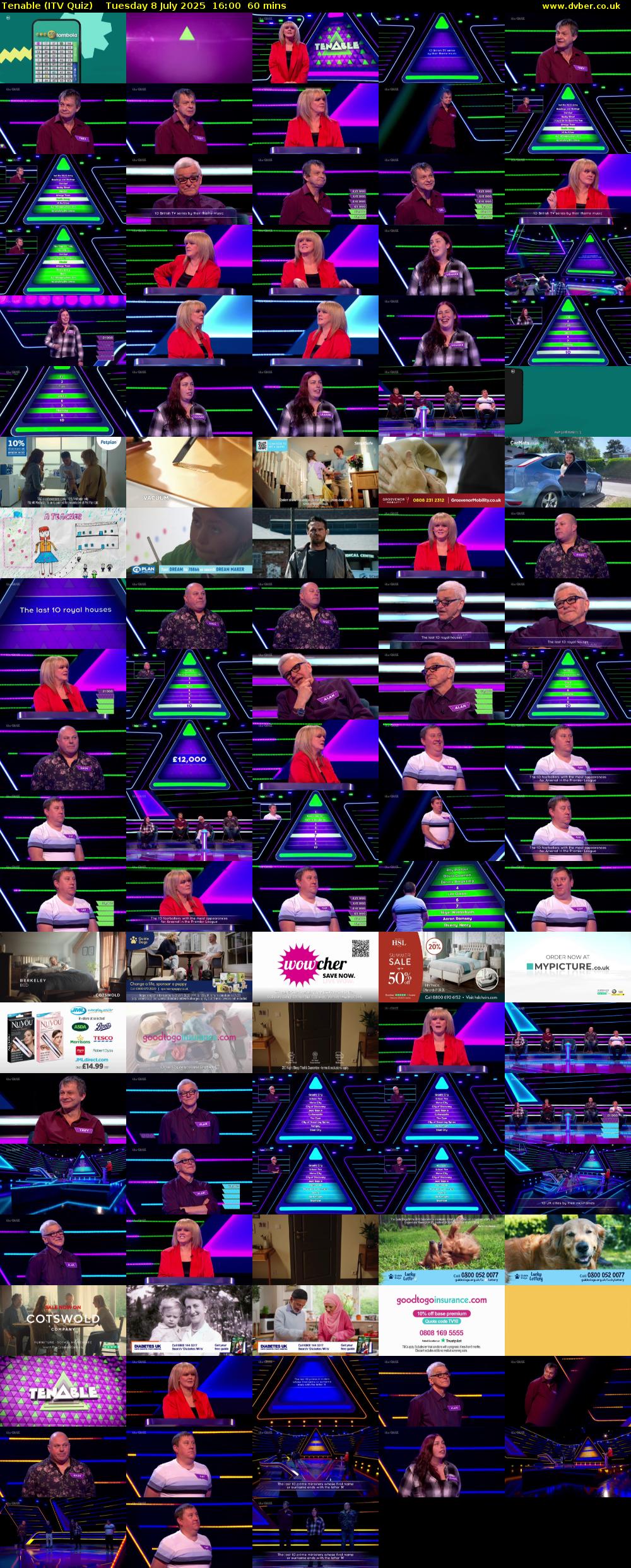 Tenable (ITV Quiz) Tuesday 8 July 2025 16:00 - 17:00